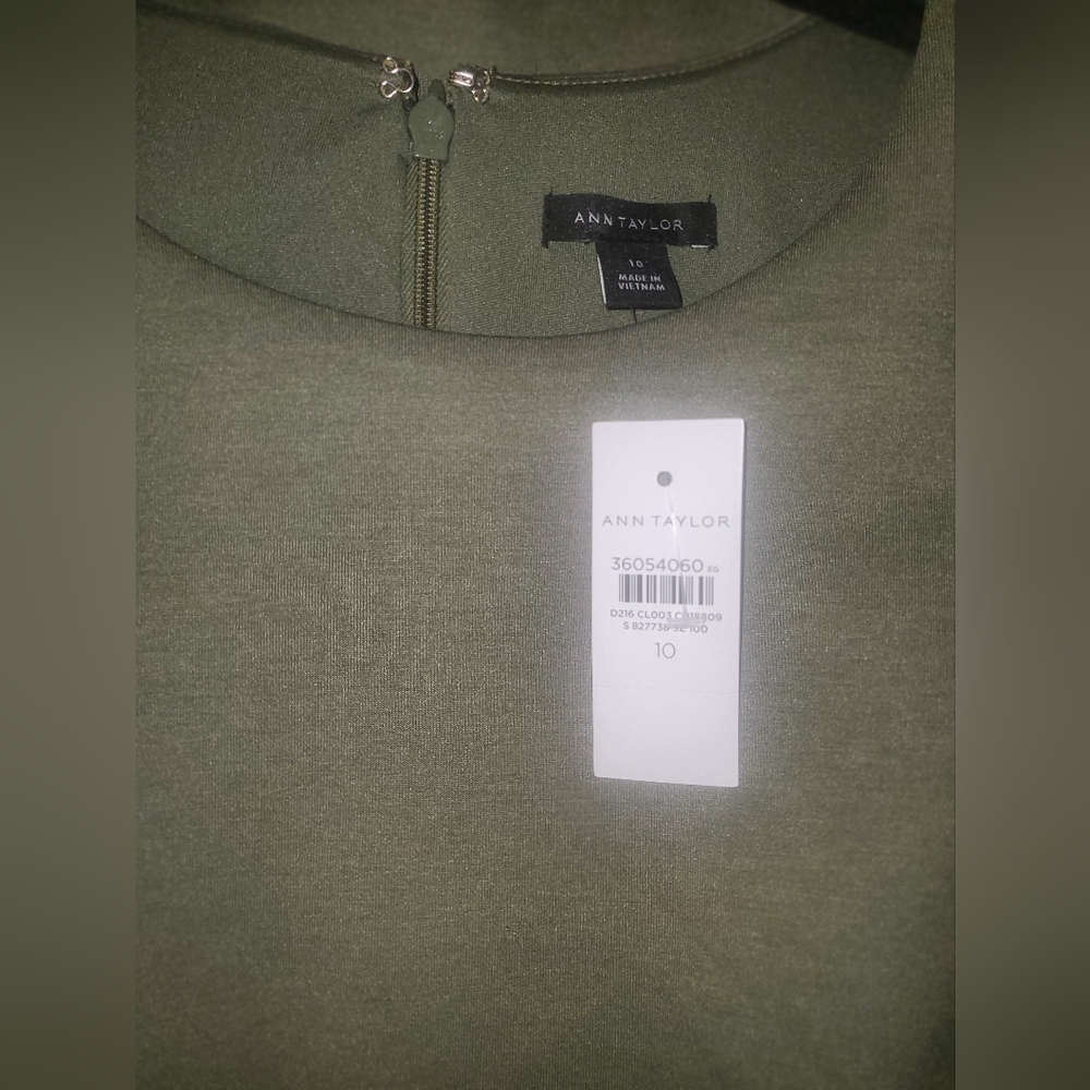 Ann Taylor Midi Sheath Dress Green - Picture 7 of 7